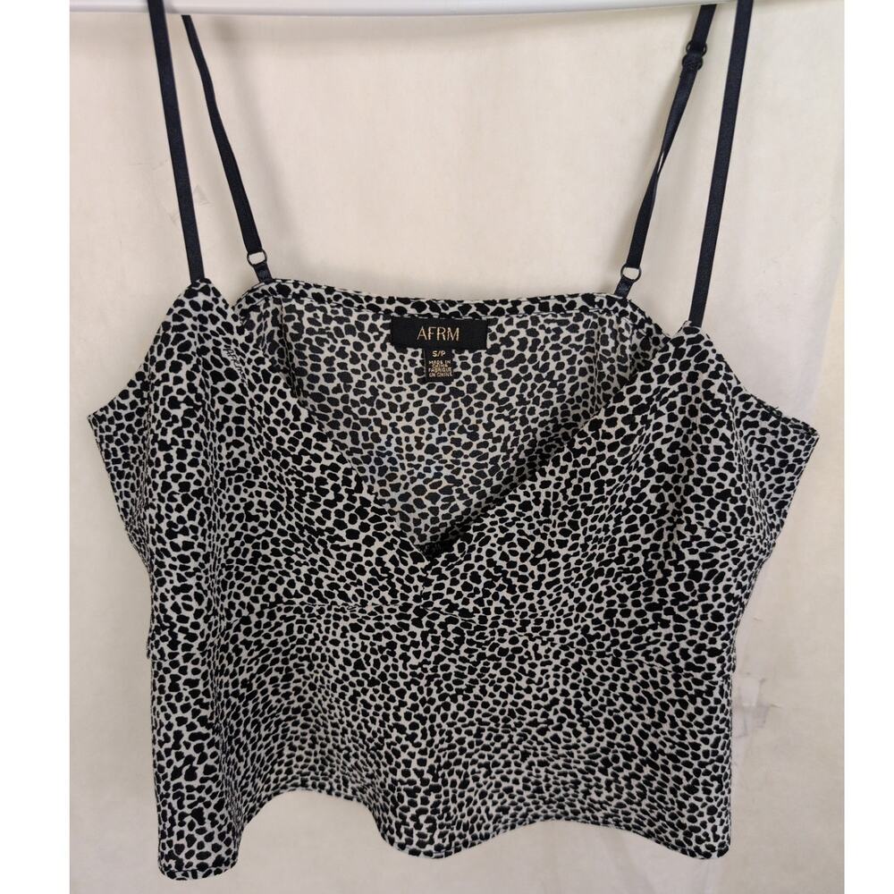 AFRM cheetah print babydoll cami top Size Sm Y2K Retro Glam Feminine Festival